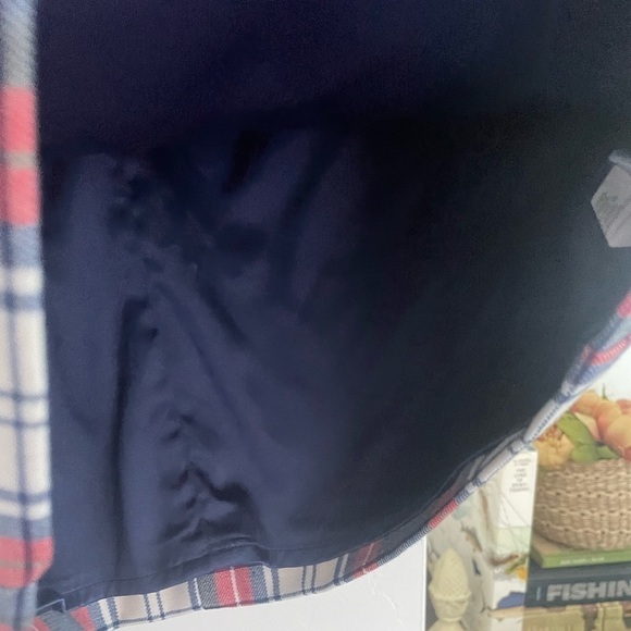 Vineyard Vines girls 8 faux wrap plaid wool skirt classic red blue uniform - Picture 6 of 9